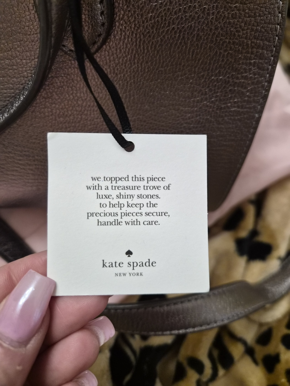 NWT kate spade Metallic Dome Satchel Handbag - Pewter With Bling - Picture 2 of 8